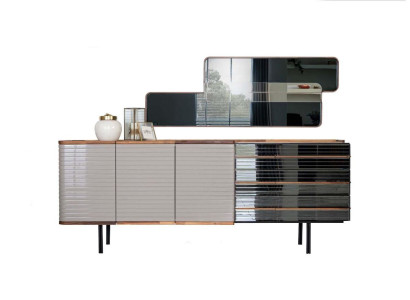 White Sideboard Sideboard with Mirror Chest of drawers Wardrobe Wood Dining room